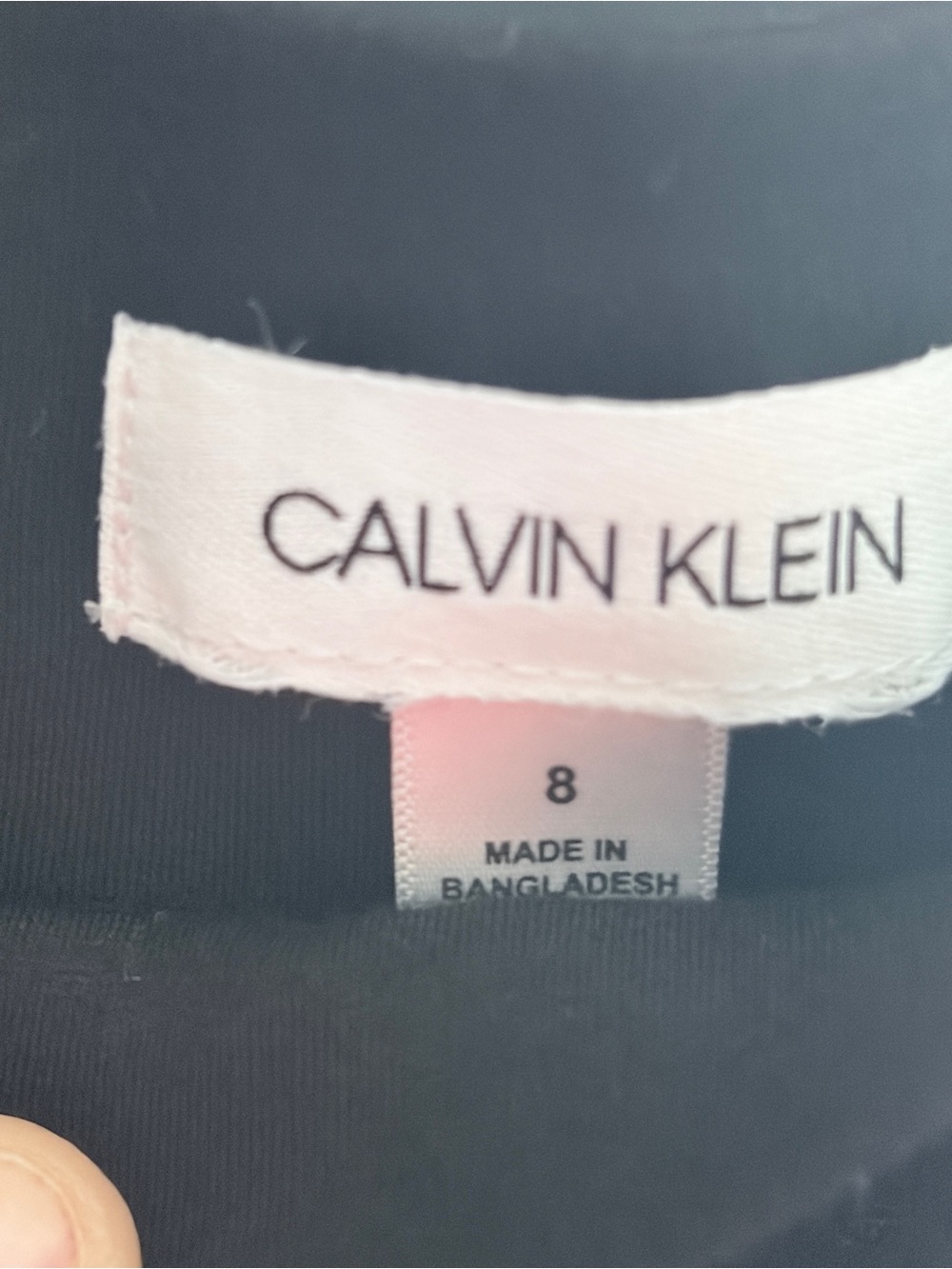 Calvin Klein Black Top with White Logo Tag